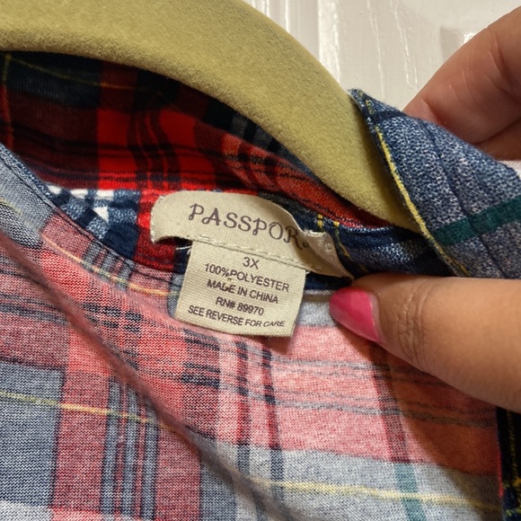 Plus Size Plaid Top - Picture 4 of 5